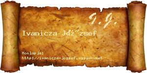 Ivanicza József névjegykártya